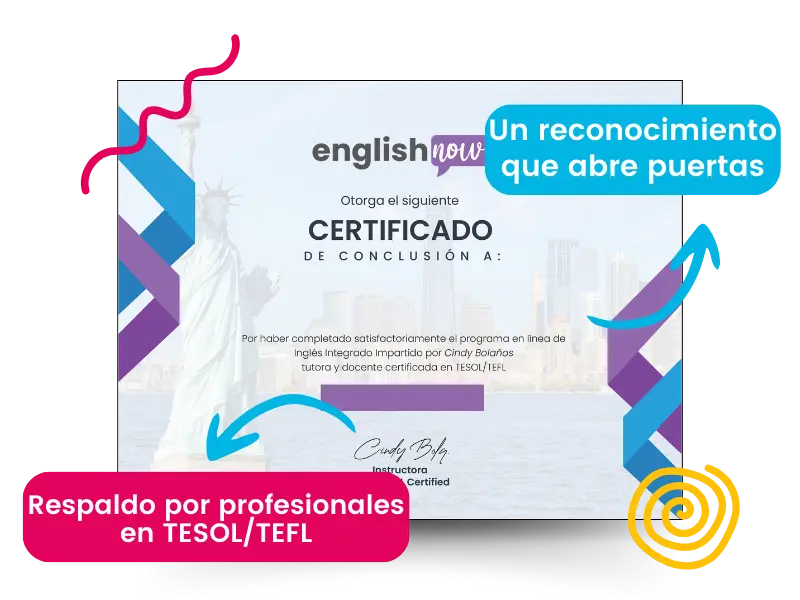 Certificado-English-Now curso de inglés con certificado